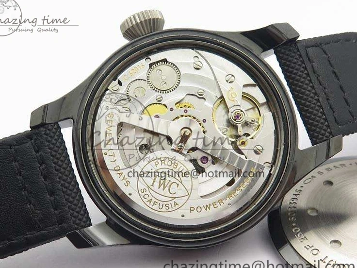 MIROTIME 0104 Supportive Big Pilot Real PR IW502003 Real Ceramic ZF 1:1 Best Edition On Black Calfskin Strap A51111 V 7238